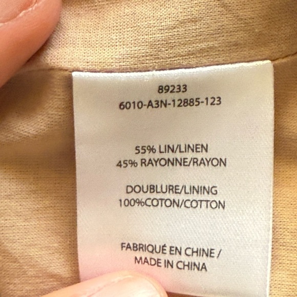 Melanie Lyne Button Front Linen Dress, size 8 - Picture 9 of 12